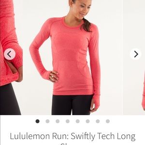Lululemon run swiftly tech long sleeve